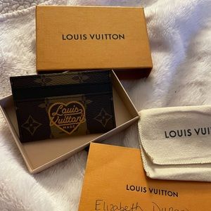 Louis Vuitton double card holder from the nigo collection..